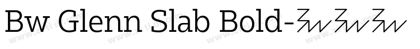 Bw Glenn Slab Bold字体转换